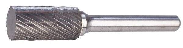 M.A. Ford - 3/4" Cut Diam, 1/4" Shank Diam, Cylinder Head Single Cut Burr - Carbide, Flat End, 1/2" LOC, 2-1/2" OAL - USA Tool & Supply