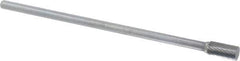 Atrax - 3/8" Cut Diam, 1/4" Shank Diam, Cylinder Head Single Cut Burr - Carbide, Flat End, 3/4" LOC, 6-3/4" OAL - USA Tool & Supply