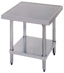 Eagle MHC - 30 Wide x 30" Deep x 24" High, Stainless Steel Machine Work Table - No-Drip Offset Edge, Adjustable Height Legs - USA Tool & Supply