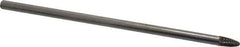 Atrax - 1/4" Cut Diam, 1/4" Shank Diam, Tree Head Single Cut Burr - Carbide, Radius End, 1/2" LOC, 6-3/4" OAL - USA Tool & Supply