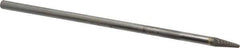 Atrax - 1/4" Cut Diam, 1/4" Shank Diam, Taper Head Single Cut Burr - Carbide, Radius End, 5/8" LOC, 6-5/8" OAL - USA Tool & Supply