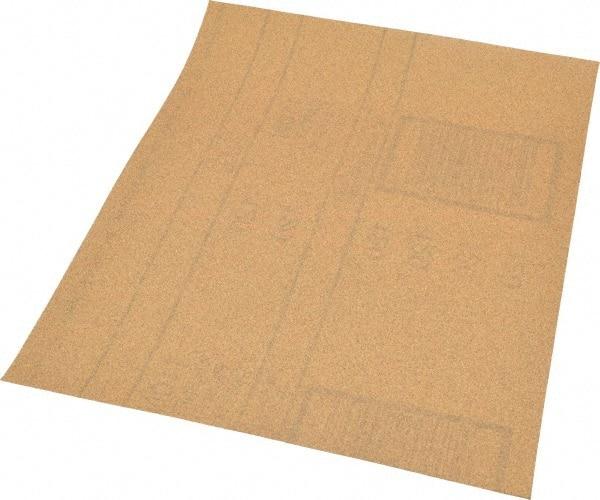 3M - 120 Grit, Garnet Sanding Sheet - 11" Long x 9" Wide, Fine Grade, A Weighted Paper Backing - USA Tool & Supply