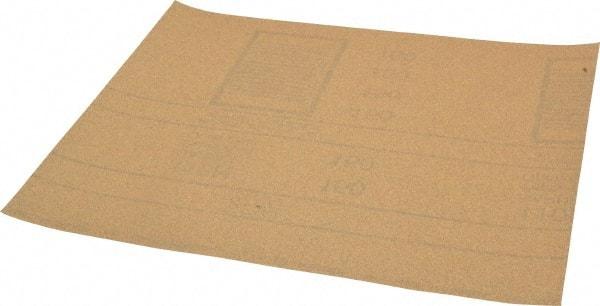 3M - 150 Grit, Garnet Sanding Sheet - 11" Long x 9" Wide, Very Fine Grade, A Weighted Paper Backing - USA Tool & Supply