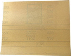 3M - 220 Grit, Garnet Sanding Sheet - 11" Long x 9" Wide, Very Fine Grade, A Weighted Paper Backing - USA Tool & Supply