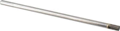 Atrax - 1/4" Cut Diam, 1/4" Shank Diam, Cylinder Head Double Cut Burr - Carbide, Flat End, 1/2" LOC, 6-1/2" OAL - USA Tool & Supply