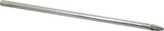 Atrax - 1/4" Cut Diam, 1/4" Shank Diam, Tree with Radius Head Double Cut Burr - Carbide, Radius End, 1/2" LOC, 6-3/4" OAL - USA Tool & Supply