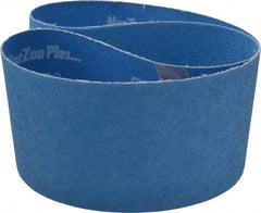 Norton - 4" Wide x 36" OAL, 60 Grit, Zirconia Alumina Abrasive Belt - Zirconia Alumina, Medium, Coated, X Weighted Cloth Backing, Series R823 - USA Tool & Supply