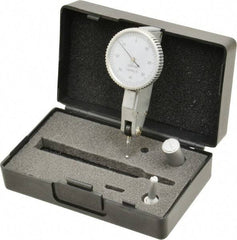Value Collection - 0.008 Inch Range, 0.0001 Inch Dial Graduation, Horizontal Dial Test Indicator - 1.26 Inch White Dial, 0-40-0 Dial Reading - USA Tool & Supply