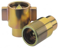 Parker - 1-1/2 Inch NPT Steel Hydraulic Hose Valved Nipple - USA Tool & Supply