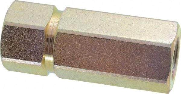 Parker - 1/2 Thread Steel Hydraulic Hose Check - 5,000 psi, 12 GPM - USA Tool & Supply