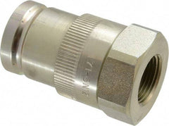 Parker - 3/4 Thread Steel Hydraulic Hose Valved Coupler - 7,500 psi, 40 GPM - USA Tool & Supply
