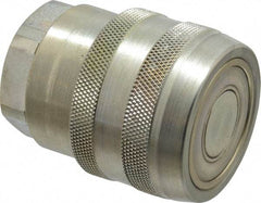 Parker - 1 Thread Steel Hydraulic Hose Valved Coupler - 7,500 psi, 90 GPM - USA Tool & Supply