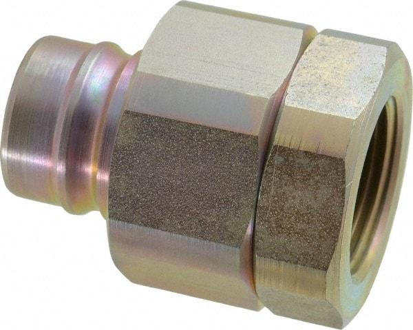 Parker - 1 Thread Steel Hydraulic Hose Valved Coupler - 2,000 psi, 80 GPM - USA Tool & Supply