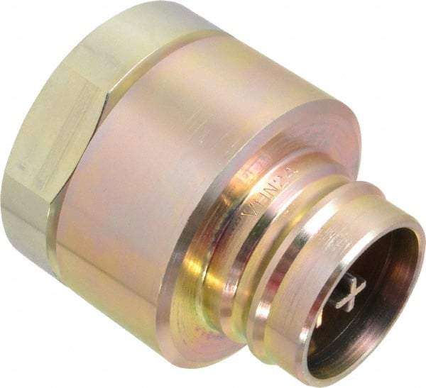 Parker - 1-1/2 Thread Steel Hydraulic Hose Valved Coupler - 1,500 psi, 175 GPM - USA Tool & Supply