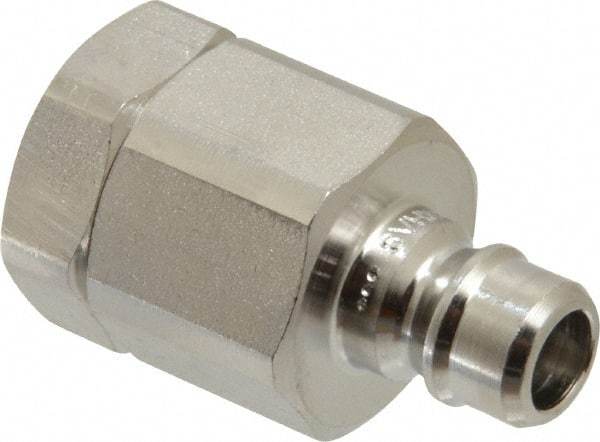 Parker - 1/4 Thread Stainless Steel Hydraulic Hose Valved Coupler - 5,000 psi, 8 GPM - USA Tool & Supply
