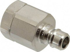 Parker - 1/4 Thread Stainless Steel Hydraulic Hose Valved Coupler - 5,000 psi, 8 GPM - USA Tool & Supply