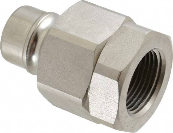 Parker - 3/4 Thread Stainless Steel Hydraulic Hose Valved Coupler - 2,000 psi, 52 GPM - USA Tool & Supply