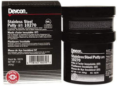 Devcon - 1 Lb Kit Gray Epoxy Resin Putty - 120°F (Wet), 250°F (Dry) Max Operating Temp - USA Tool & Supply