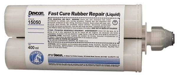 Devcon - 400 mL Cartridge Two Part Epoxy - 25 min Working Time, 2,750 psi Shear Strength - USA Tool & Supply