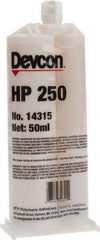 Devcon - 50 mL Cartridge Two Part Epoxy - 65 min Working Time, 3,200 psi Shear Strength, Series HP250 - USA Tool & Supply