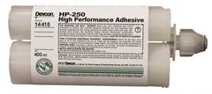 Devcon - 400 mL Cartridge Two Part Epoxy - 65 min Working Time, 3,200 psi Shear Strength, Series HP250 - USA Tool & Supply