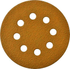 Made in USA - 5" Diam, 40 Grit, Aluminum Oxide Hook & Loop Disc - Coarse Grade, Coated, E Weight Paper Backing, - USA Tool & Supply