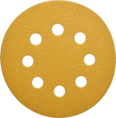 Made in USA - 5" Diam, 60 Grit, Aluminum Oxide Hook & Loop Disc - Medium Grade, Coated, E Weight Paper Backing, - USA Tool & Supply
