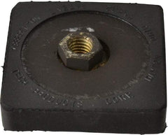 Tech Products - 350 Lb Capacity, 1/2-13 Thread, 5/8" OAL, Steel Stud, Tapped Pivotal Socket Mount Leveling Pad & Mount - 3" Base Diam, Neoprene Pad - USA Tool & Supply