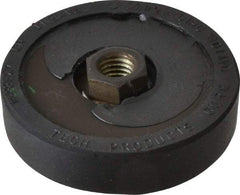 Tech Products - 700 Lb Capacity, 1/2-13 Thread, 3/4" OAL, Steel Stud, Tapped Pivotal Socket Mount Leveling Pad & Mount - 3" Base Diam, Neoprene Pad - USA Tool & Supply