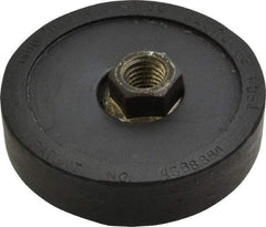 Tech Products - 1000 Lb Capacity, 1/2-13 Thread, 3/4" OAL, Steel Stud, Tapped Pivotal Socket Mount Leveling Pad & Mount - 3" Base Diam, Neoprene Pad - USA Tool & Supply
