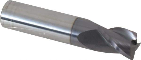 Accupro - 5/8", 3 Flute, Single End, Solid Carbide, 0.03" Corner Radius End Mill - 3" OAL, 35° Helix, Right Hand Flute, 3/4" LOC, Right Hand Cut - USA Tool & Supply
