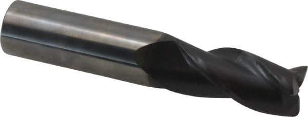 Accupro - 3/4", 3 Flute, Single End, Solid Carbide, 0.03" Corner Radius End Mill - 4" OAL, 35° Helix, Right Hand Flute, 1-5/8" LOC, Right Hand Cut - USA Tool & Supply