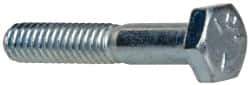 Made in USA - 1/4-20 UNC, 1-1/2" Length Under Head Hex Head Cap Screw - Partially Threaded, Grade 5 Steel, Zinc-Plated Finish, 7/16" Hex - USA Tool & Supply