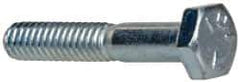 Made in USA - 1/4-20 UNC, 1-1/2" Length Under Head Hex Head Cap Screw - Partially Threaded, Grade 5 Steel, Zinc-Plated Finish, 7/16" Hex - USA Tool & Supply