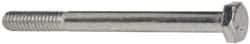 Made in USA - 1/4-20 UNC, 3" Length Under Head Hex Head Cap Screw - Partially Threaded, Grade 5 Steel, Zinc-Plated Finish, 7/16" Hex - USA Tool & Supply