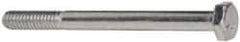 Made in USA - 1/4-20 UNC, 3" Length Under Head Hex Head Cap Screw - Partially Threaded, Grade 5 Steel, Zinc-Plated Finish, 7/16" Hex - USA Tool & Supply