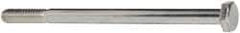 Made in USA - 1/4-20 UNC, 4" Length Under Head Hex Head Cap Screw - Partially Threaded, Grade 5 Steel, Zinc-Plated Finish, 7/16" Hex - USA Tool & Supply