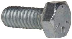 Made in USA - 5/16-18 UNC, 3/4" Length Under Head Hex Head Cap Screw - Fully Threaded, Grade 5 Steel, Zinc-Plated Finish, 1/2" Hex - USA Tool & Supply