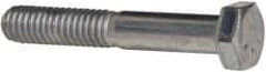 Made in USA - 5/16-18 UNC, 2" Length Under Head Hex Head Cap Screw - Partially Threaded, Grade 5 Steel, Zinc-Plated Finish, 1/2" Hex - USA Tool & Supply