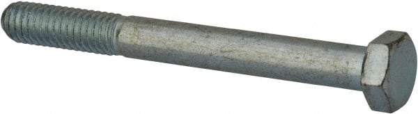 Made in USA - 5/16-18 UNC, 3" Length Under Head Hex Head Cap Screw - Partially Threaded, Grade 5 Steel, Zinc-Plated Finish, 1/2" Hex - USA Tool & Supply