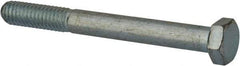 Made in USA - 5/16-18 UNC, 3" Length Under Head Hex Head Cap Screw - Partially Threaded, Grade 5 Steel, Zinc-Plated Finish, 1/2" Hex - USA Tool & Supply