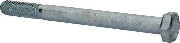 Made in USA - 5/16-18 UNC, 3-1/2" Length Under Head Hex Head Cap Screw - Partially Threaded, Grade 5 Steel, Zinc-Plated Finish, 1/2" Hex - USA Tool & Supply