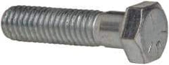 Value Collection - 3/8-16 UNC, 1-1/2" Length Under Head Hex Head Cap Screw - Partially Threaded, Grade 5 Steel, Zinc-Plated Finish, 9/16" Hex - USA Tool & Supply