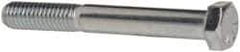 Made in USA - 3/8-16 UNC, 3" Length Under Head Hex Head Cap Screw - Partially Threaded, Grade 5 Steel, Zinc-Plated Finish, 9/16" Hex - USA Tool & Supply