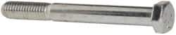 Made in USA - 3/8-16 UNC, 3-1/2" Length Under Head Hex Head Cap Screw - Partially Threaded, Steel, Zinc-Plated Finish, 9/16" Hex - USA Tool & Supply