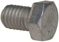 Made in USA - 1/2-13 UNC, 3/4" Length Under Head Hex Head Cap Screw - Fully Threaded, Grade 5 Steel, Zinc-Plated Finish, 3/4" Hex - USA Tool & Supply