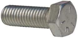 Value Collection - 1/2-13 UNC, 1-1/2" Length Under Head Hex Head Cap Screw - Fully Threaded, Grade 5 Steel, Zinc-Plated Finish, 3/4" Hex - USA Tool & Supply