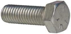 Value Collection - 1/2-13 UNC, 1-1/2" Length Under Head Hex Head Cap Screw - Fully Threaded, Grade 5 Steel, Zinc-Plated Finish, 3/4" Hex - USA Tool & Supply