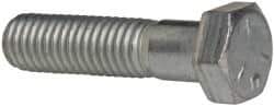 Made in USA - 1/2-13 UNC, 2" Length Under Head Hex Head Cap Screw - Partially Threaded, Grade 5 Steel, Zinc-Plated Finish, 3/4" Hex - USA Tool & Supply