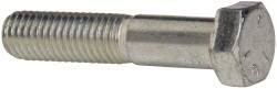 Made in USA - 1/2-13 UNC, 2-1/2" Length Under Head Hex Head Cap Screw - Partially Threaded, Grade 5 Steel, Zinc-Plated Finish, 3/4" Hex - USA Tool & Supply